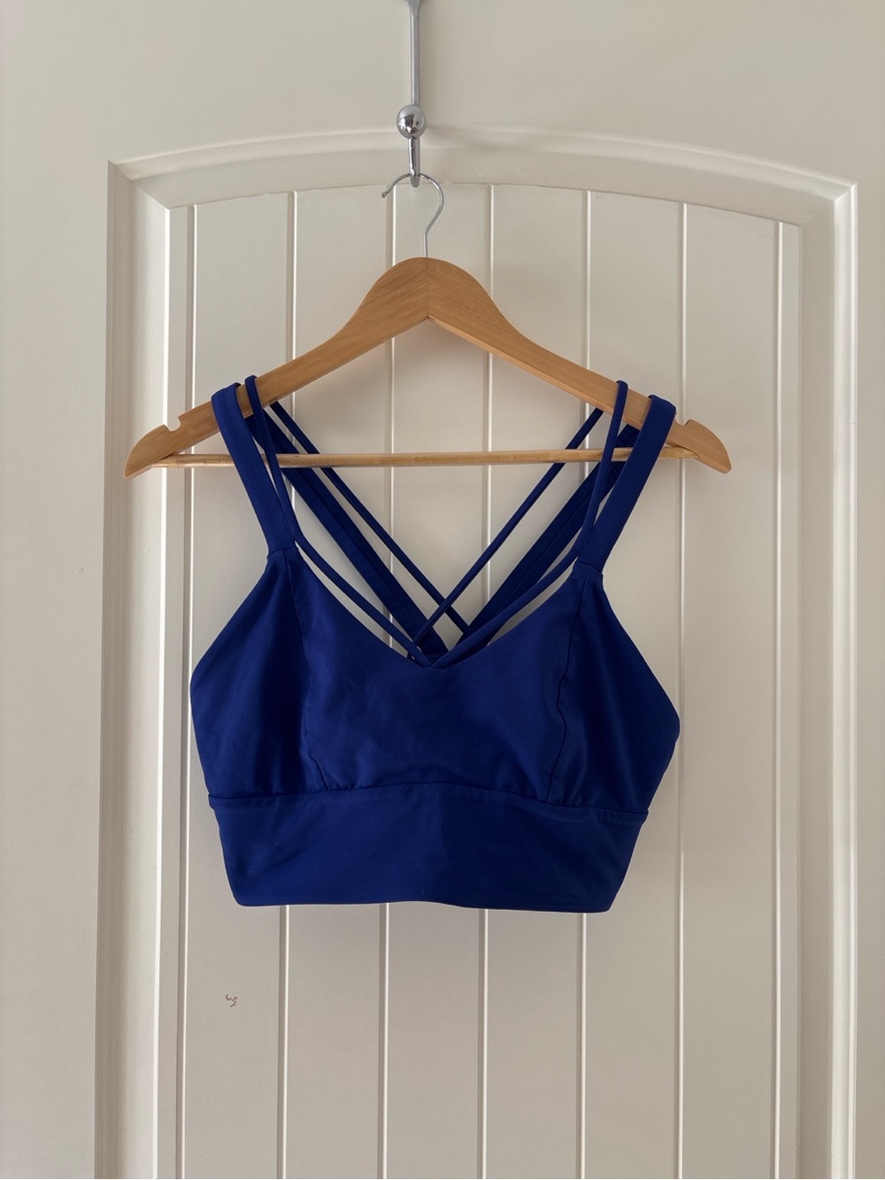 Lululemon Free To Be Elevated Long Line Bra Larkspur Blue Size 10 C/D Cups